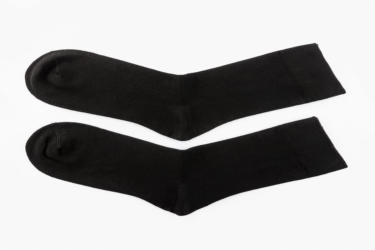 Black Calf Length Bamboo Socks