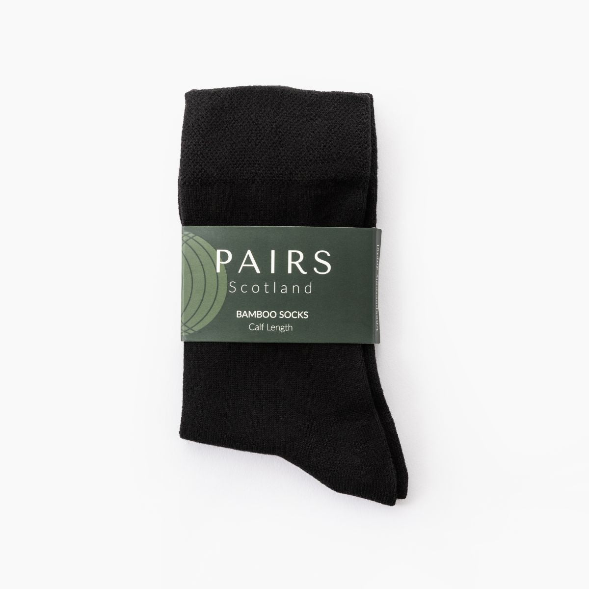 Black Calf Length Bamboo Socks