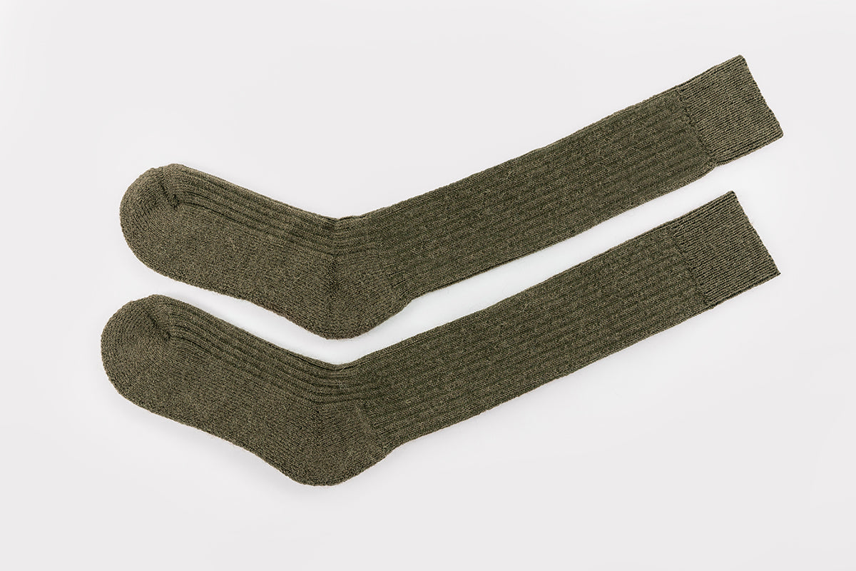 Green Wool Knee Highs