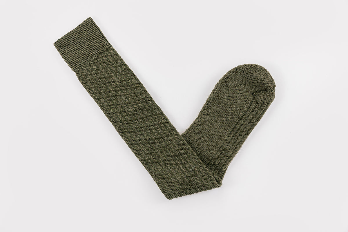 Green Wool Knee Highs