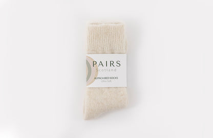 Ultra Soft Undyed Cream Alpaca Bed Socks