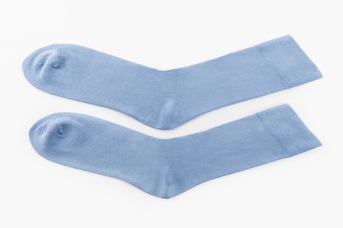 Sky Blue Calf Length Bamboo Socks