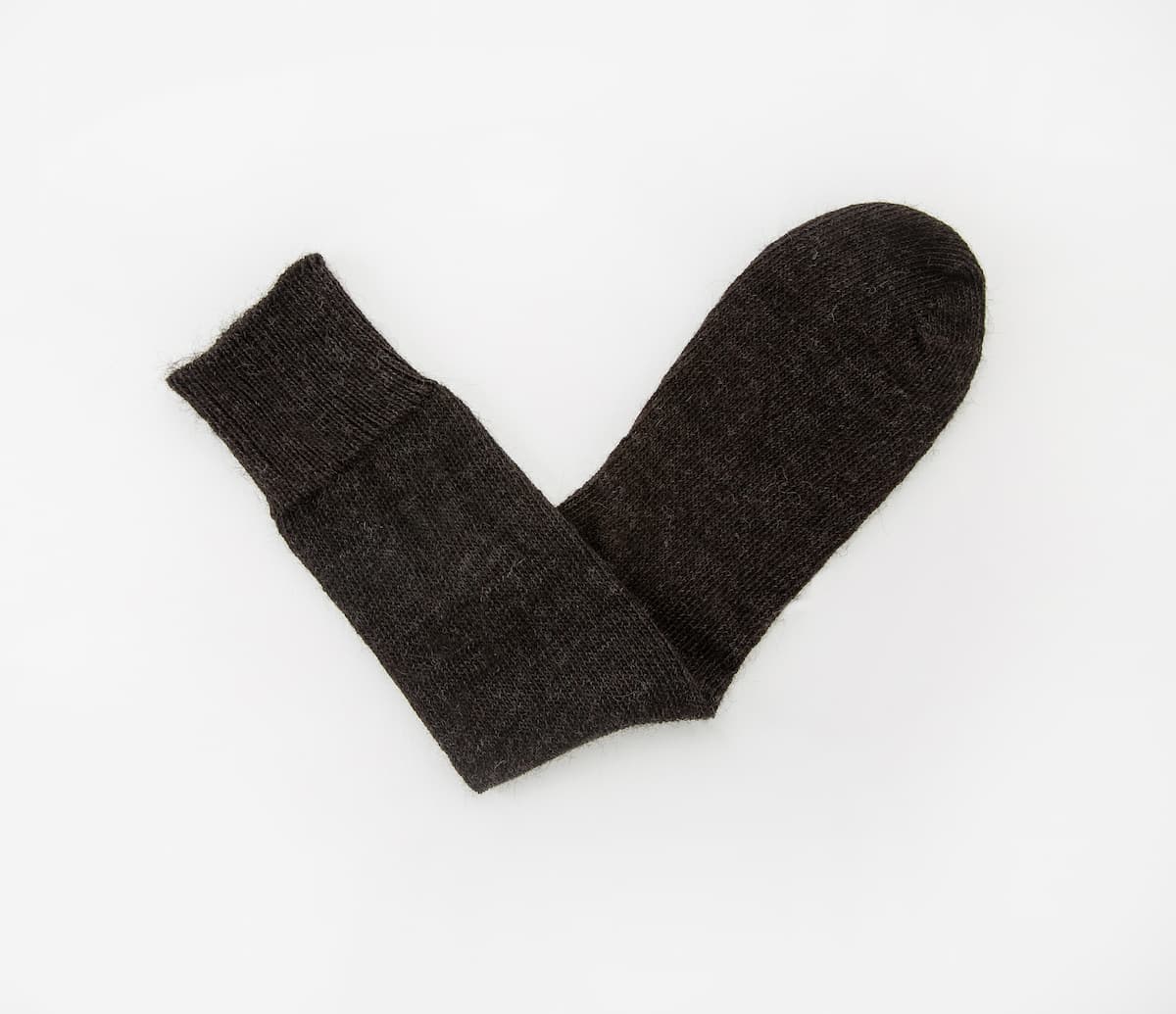 Charcoal Black Undyed Alpaca Socks