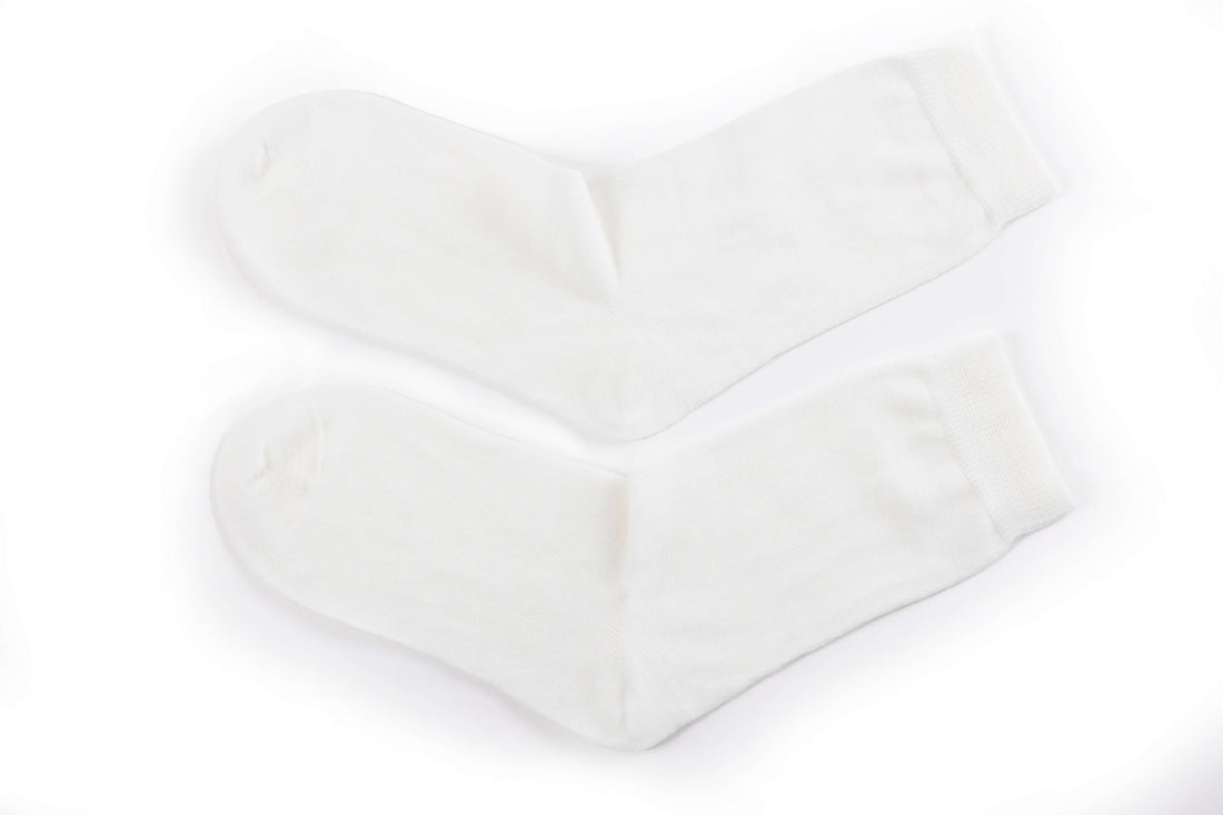White Merino Socks