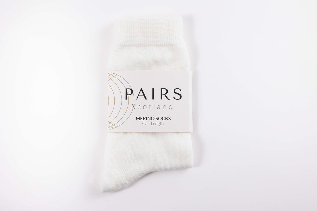 White Merino Socks