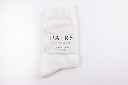 White Merino Socks