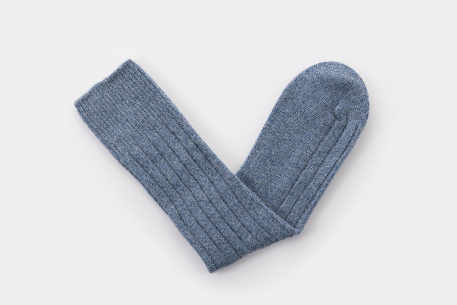 Blue and Cream Lambswool Bed Sock Collection