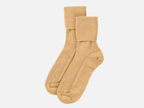Camel Cashmere Bed Socks