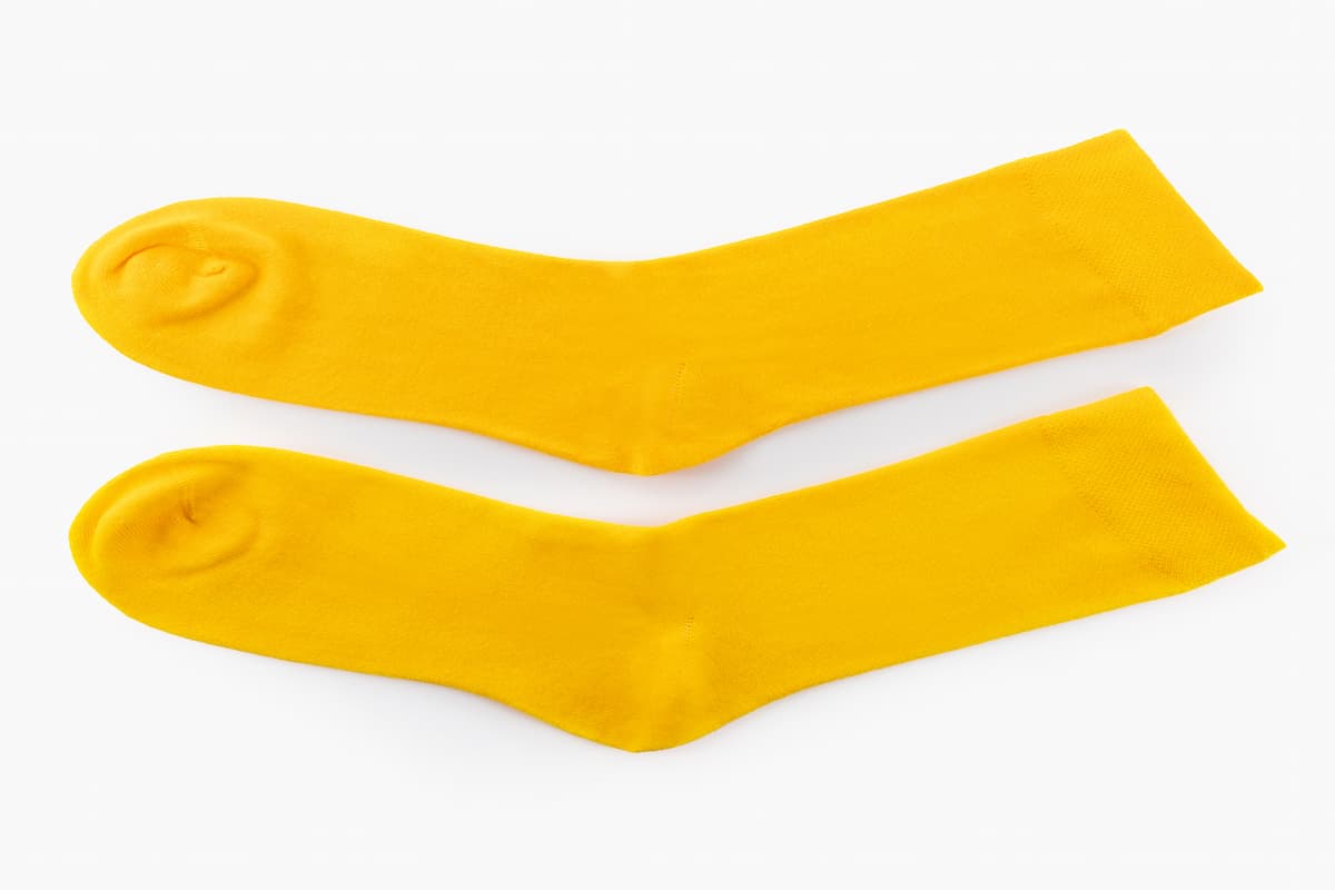 Mustard Yellow Calf Length Bamboo Socks