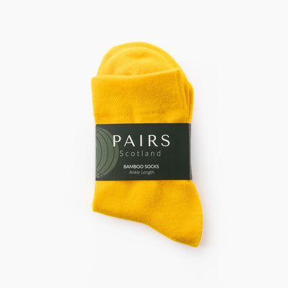 Mustard Yellow Ankle Length Bamboo Socks