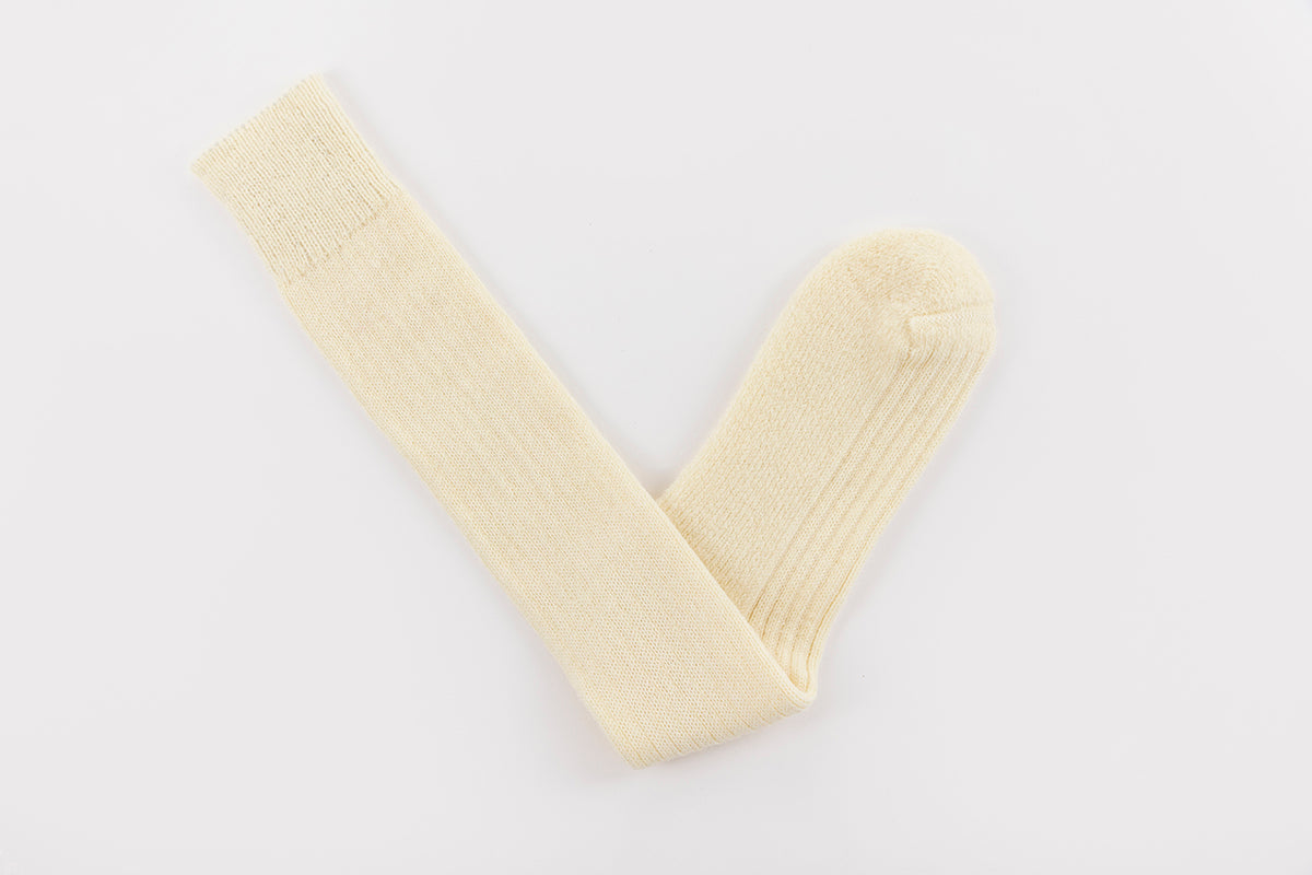 Cream Wool Knee Highs