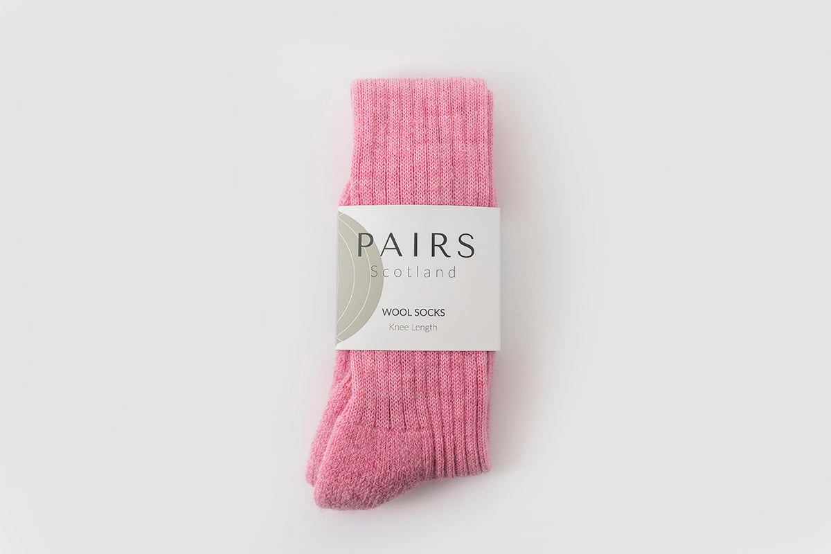 Pink Wool Knee Highs