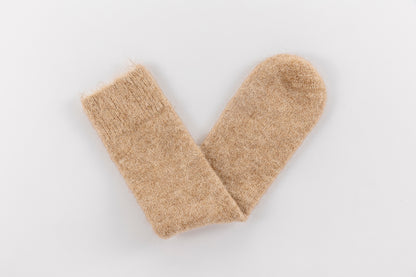 Ultra Soft Undyed Fawn Alpaca Bed Socks