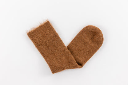 Ultra Soft Brown Alpaca Socks