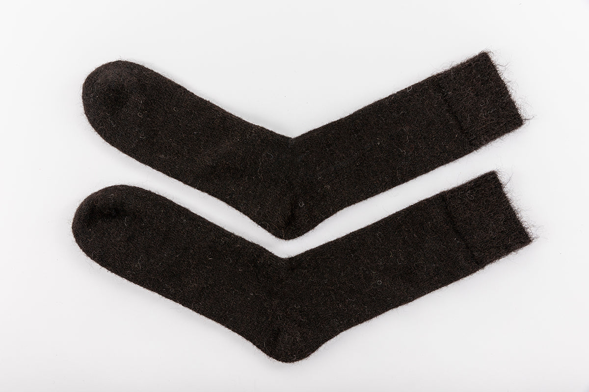 Ultra Soft Charcoal Alpaca Socks