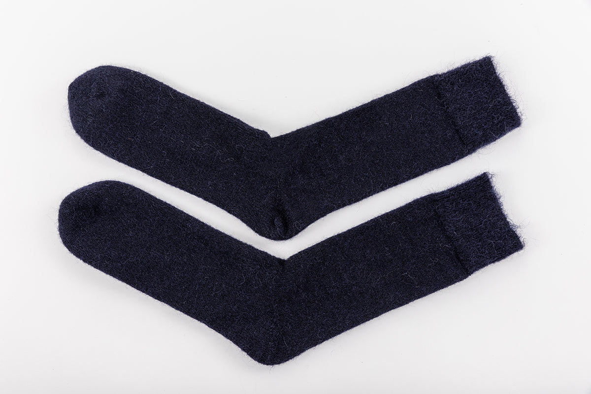 Ultra Soft Navy Alpaca Socks