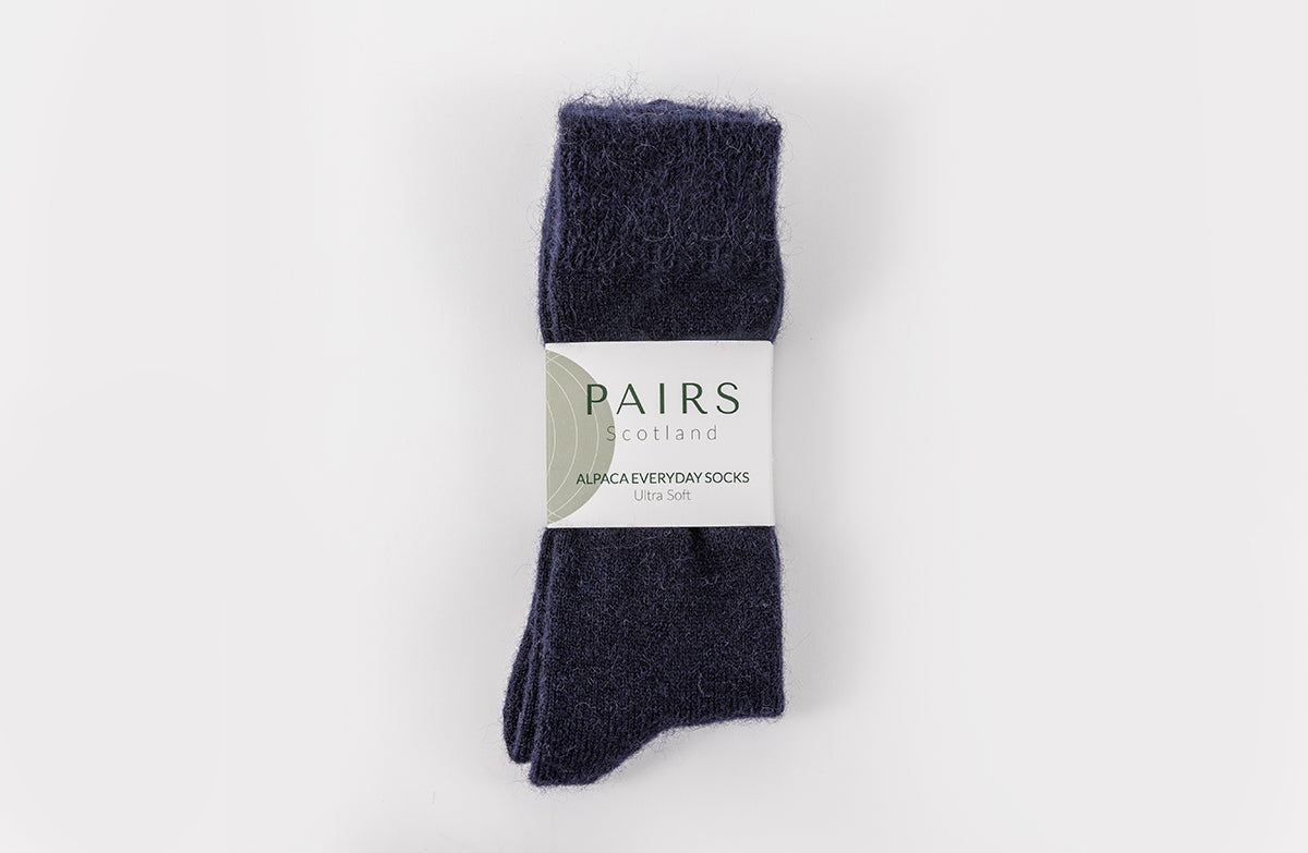 Ultra Soft Navy Alpaca Socks