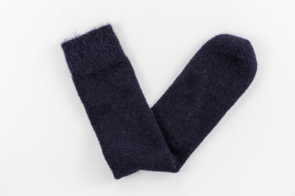 Ultra Soft Navy Alpaca Socks