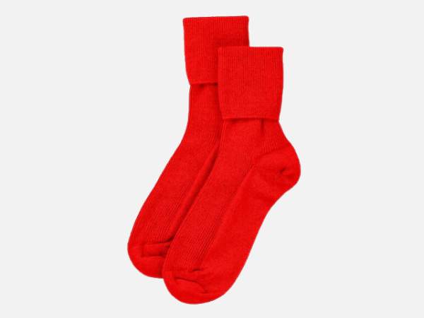 Classic Red Cashmere Bed Socks