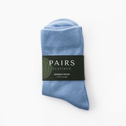 Sky Blue Ankle Length Bamboo Socks