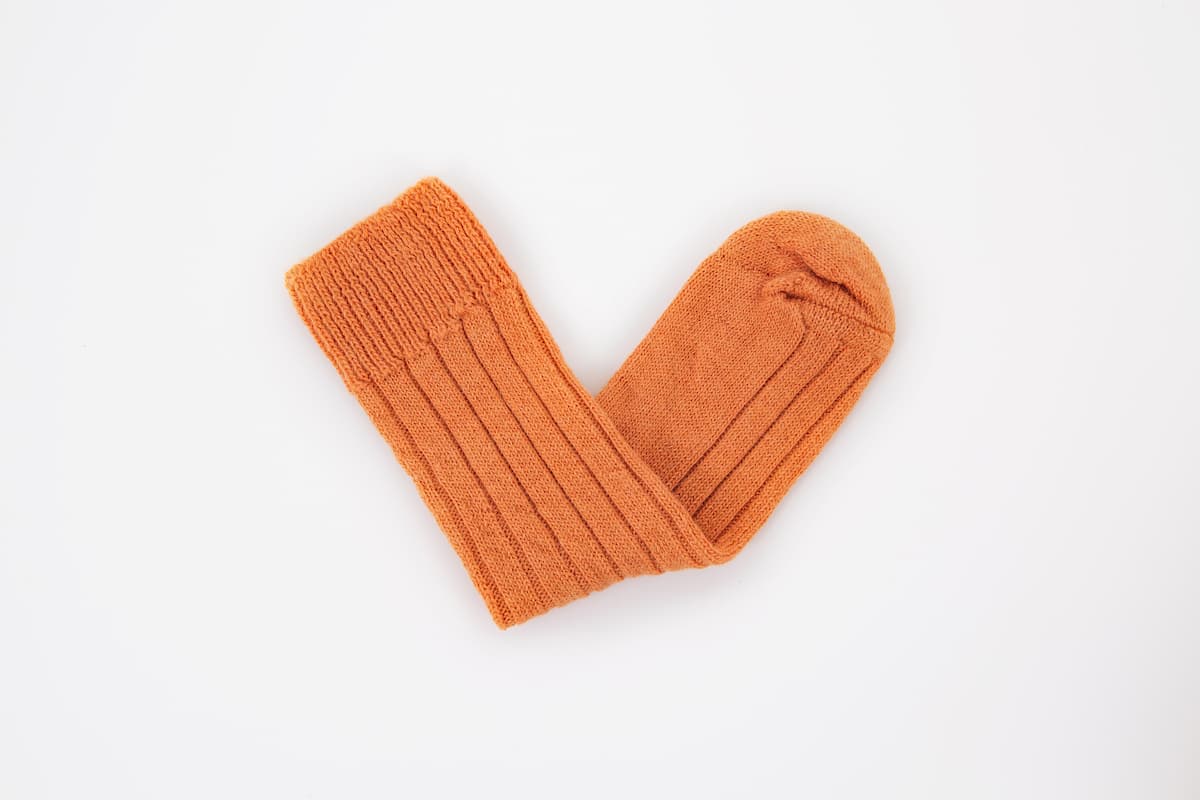 Orange Alpaca Bed Socks