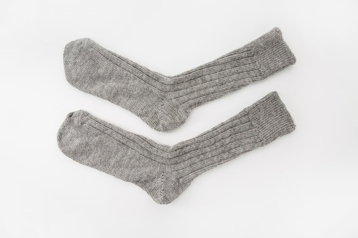 Grey Alpaca Bed Socks  - Made in Britain