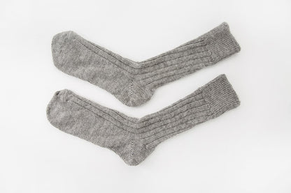 Grey Alpaca Bed Socks  - Made in Britain