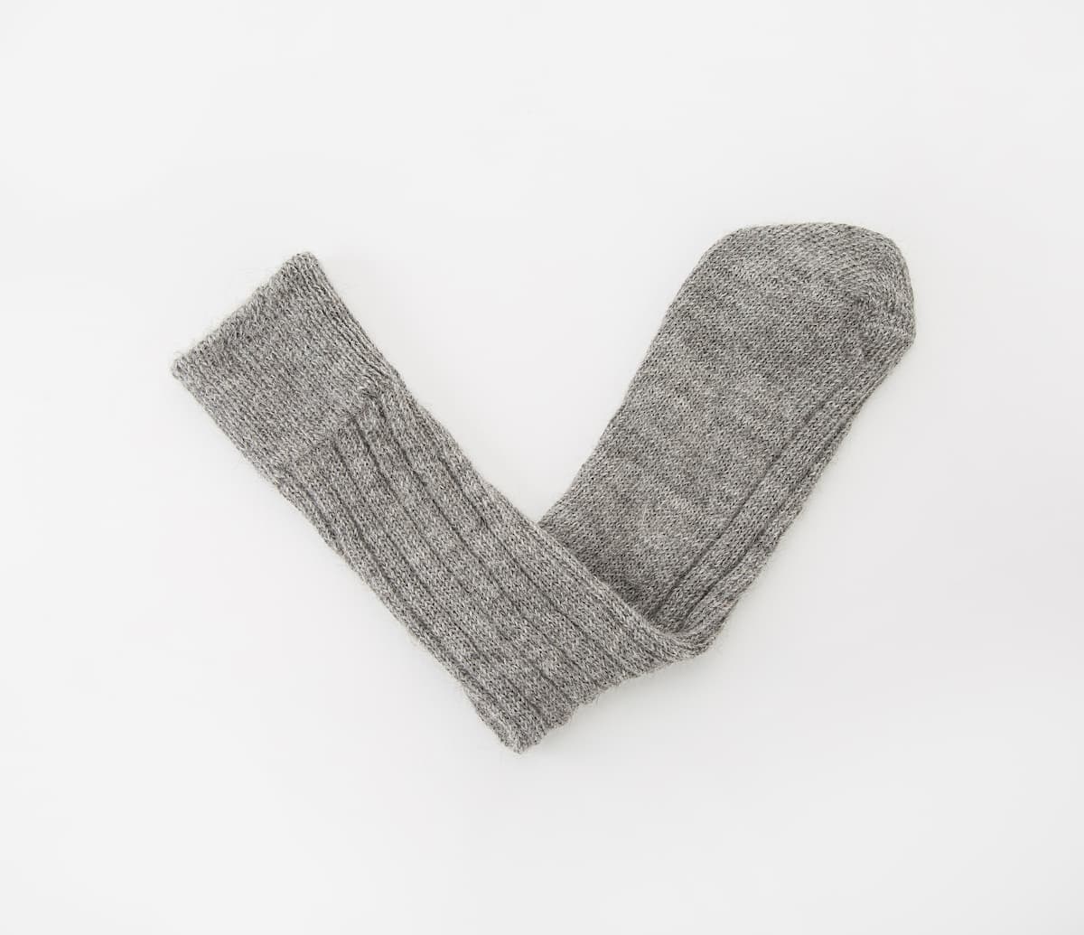 Grey Alpaca Bed Socks  - Made in Britain