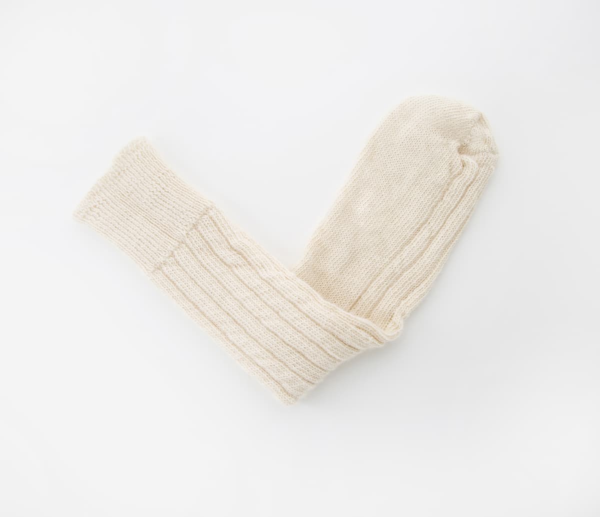 Cream White Alpaca Bed Socks