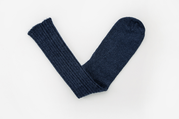 Navy Mohair + Grey Alpaca Socks