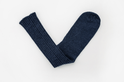 Navy Mohair + Grey Alpaca + Cream Bed Socks  - Made in Britain