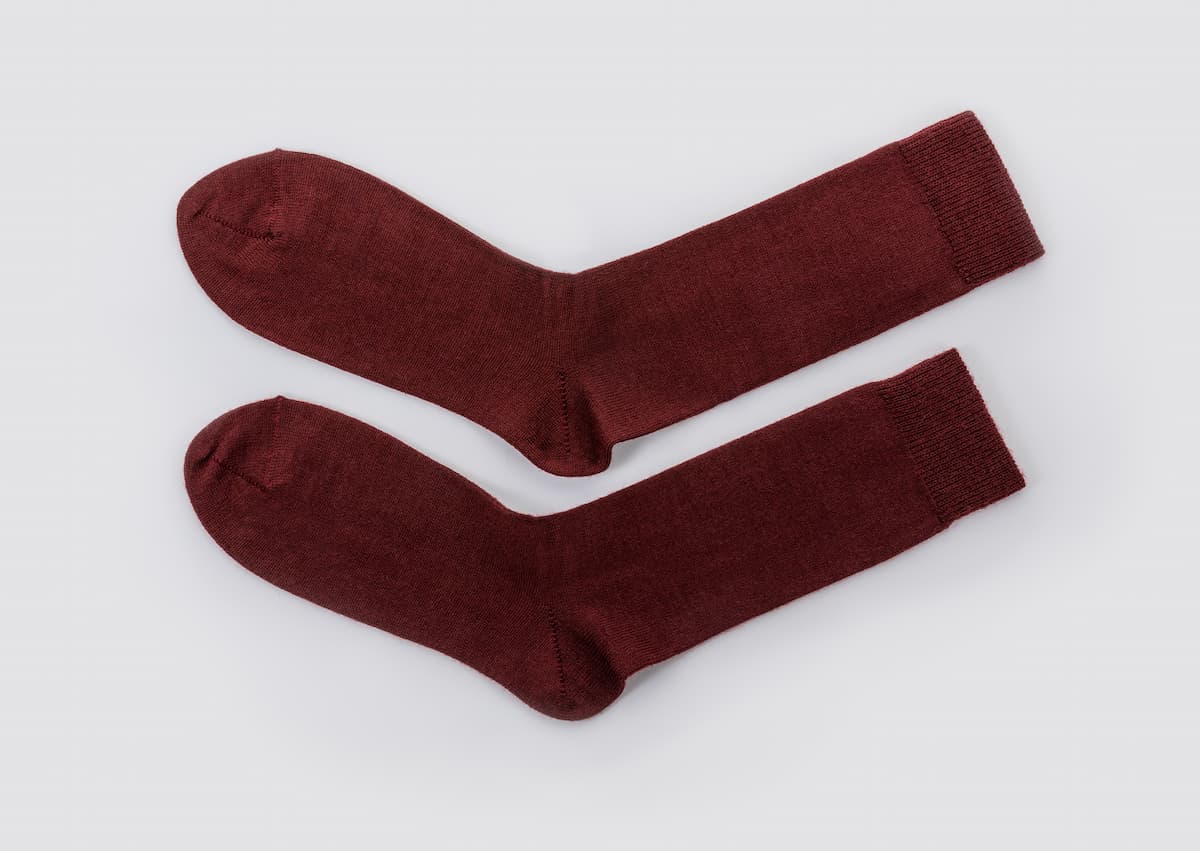Burgundy Merino Socks