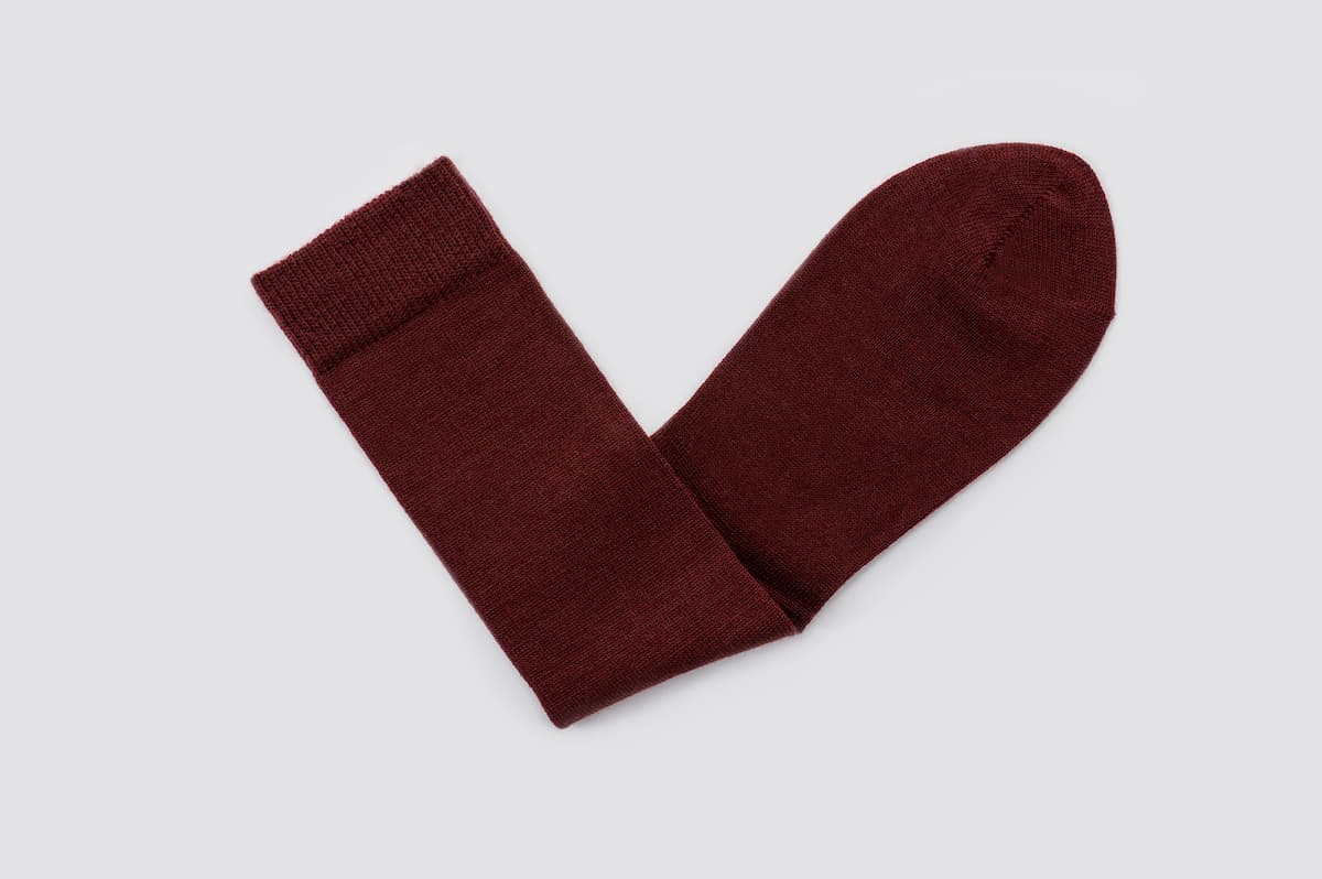 Burgundy Merino Socks