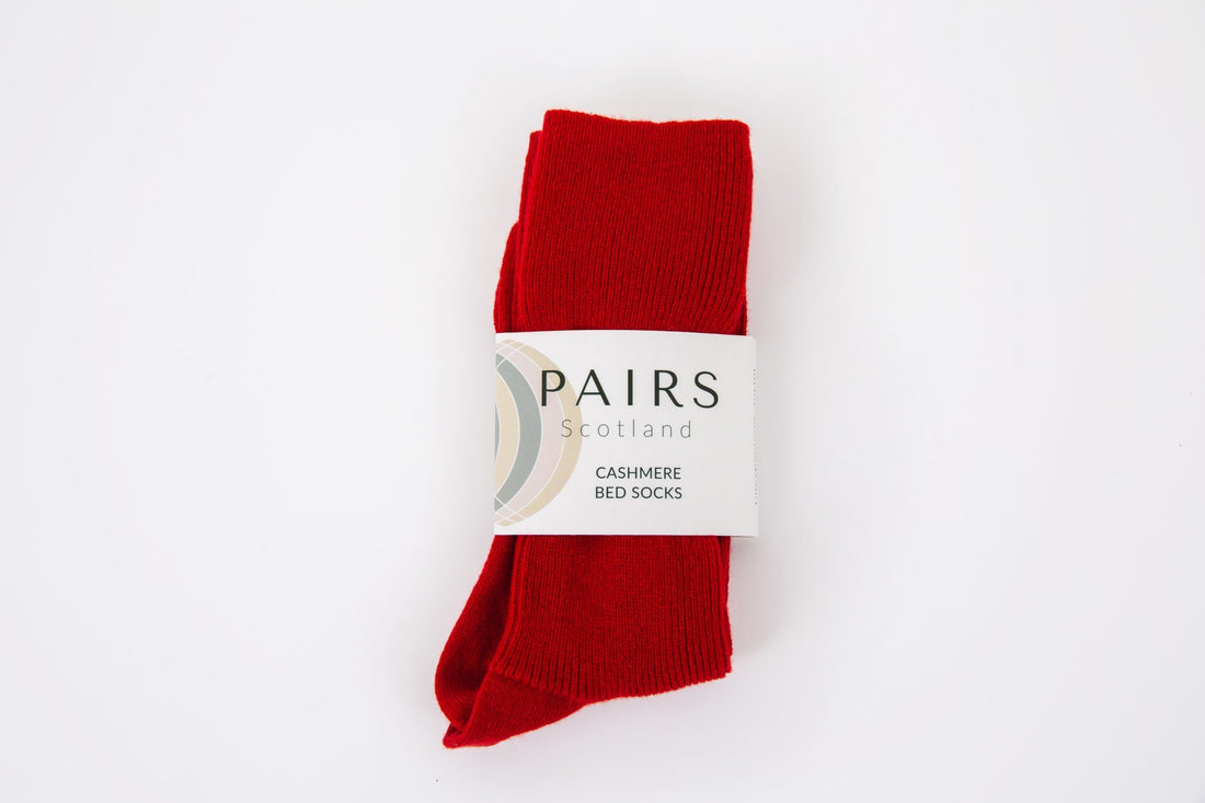 Classic Red Cashmere Bed Socks