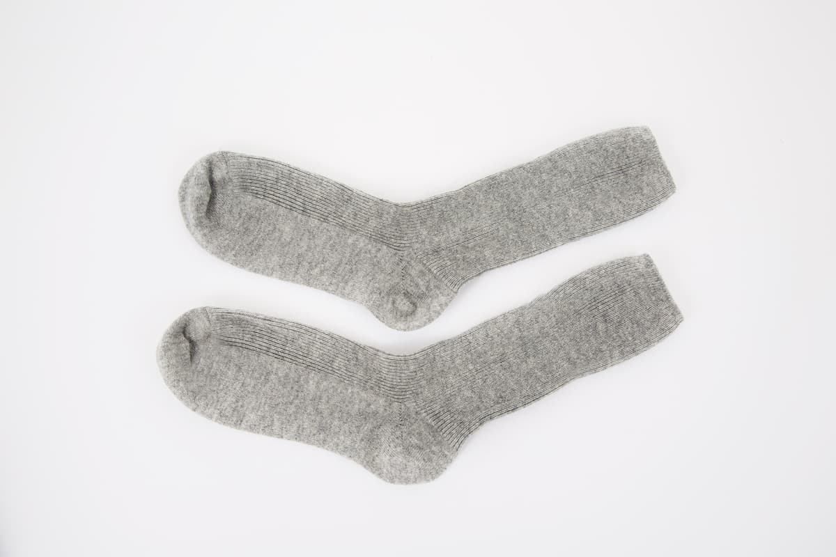 Stone Grey Cashmere Bed Socks