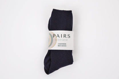 Navy Blue Cashmere Bed Socks