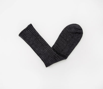 Charcoal Black Mohair Socks