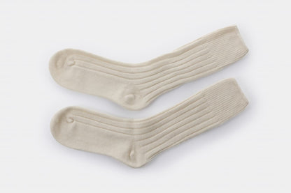 Cream Lambswool Bed Socks