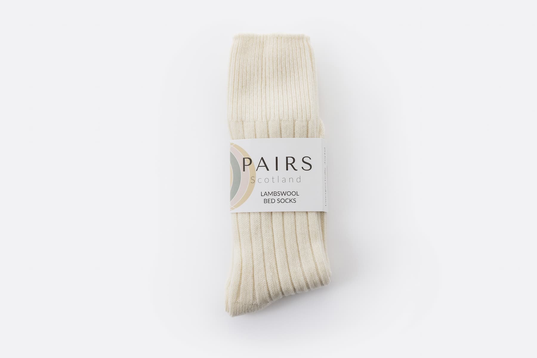 Cream Lambswool Bed Socks