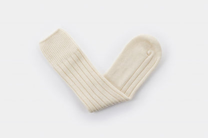 Cream Lambswool Bed Socks