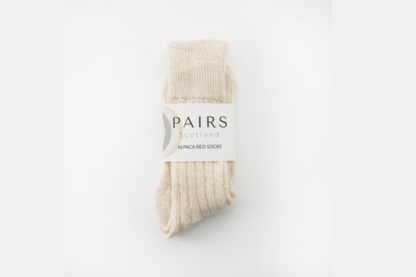 Navy Mohair + Grey Alpaca + Cream Bed Socks