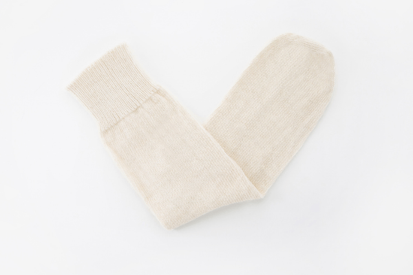 Pink Mohair + White Alpaca Socks