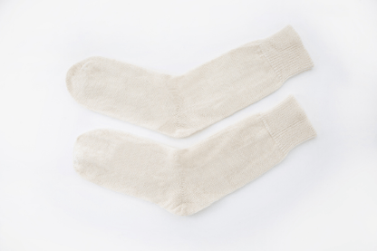 Pink Mohair + White Alpaca Socks