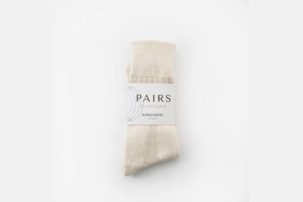 Pink Mohair + White Alpaca Socks