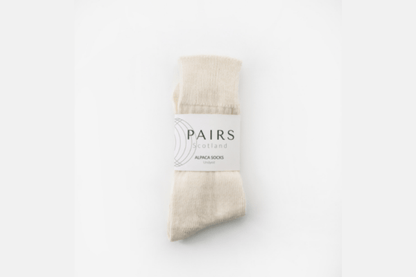 Pink Mohair + White Alpaca Socks
