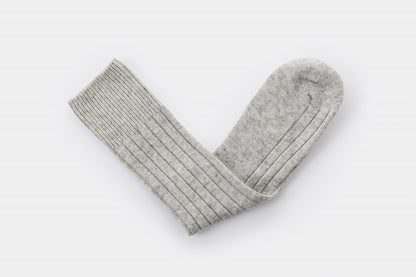 Grey Lambswool Bed Sock