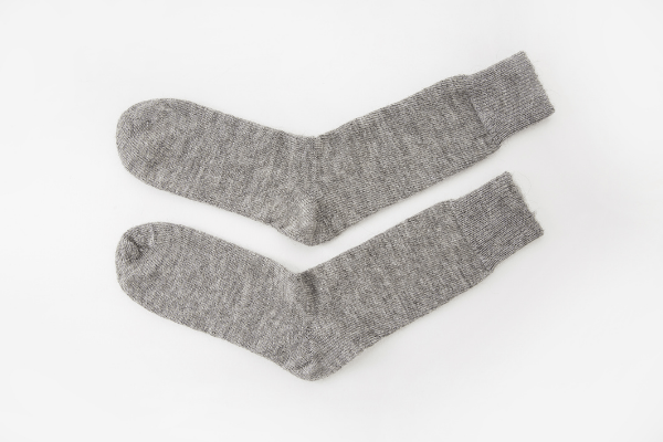 Navy Mohair + Grey Alpaca Socks