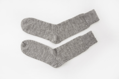Navy Mohair + Grey Alpaca + Cream Bed Socks  - Made in Britain