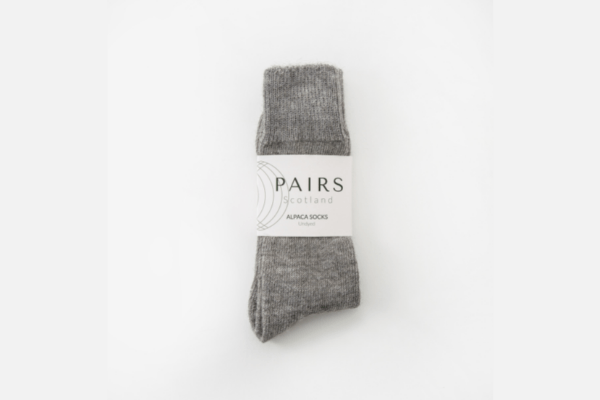 Navy Mohair + Grey Alpaca Socks  - Made in Britain