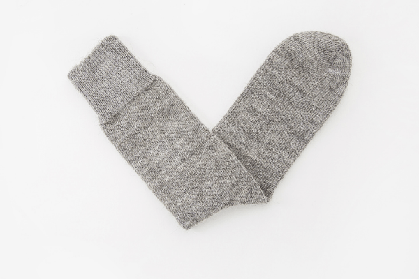 Navy Mohair + Grey Alpaca Socks